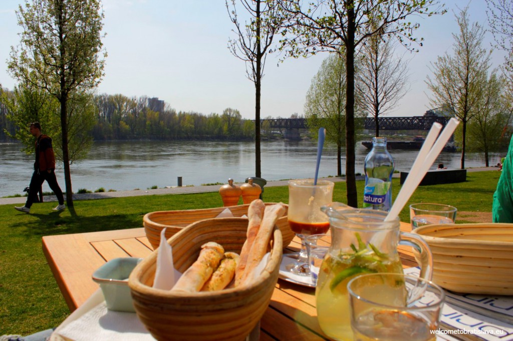 All the restaurants have terraces open in the summer