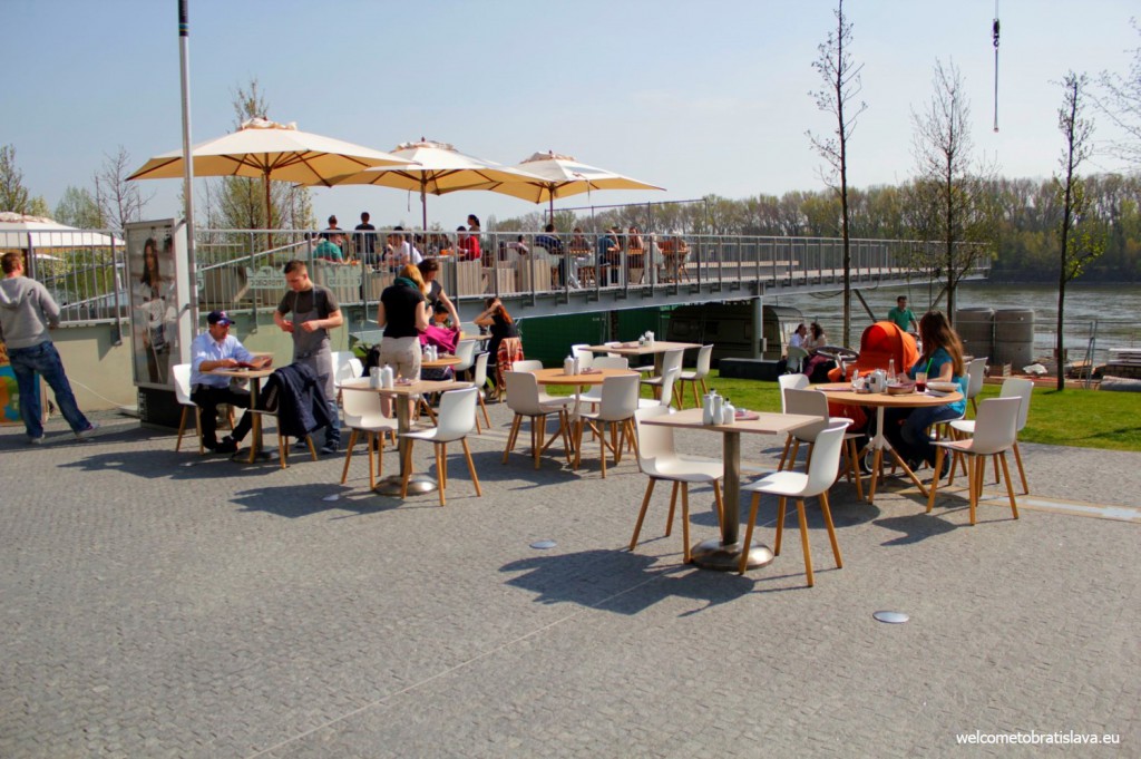 All the restaurants have terraces open in the summer