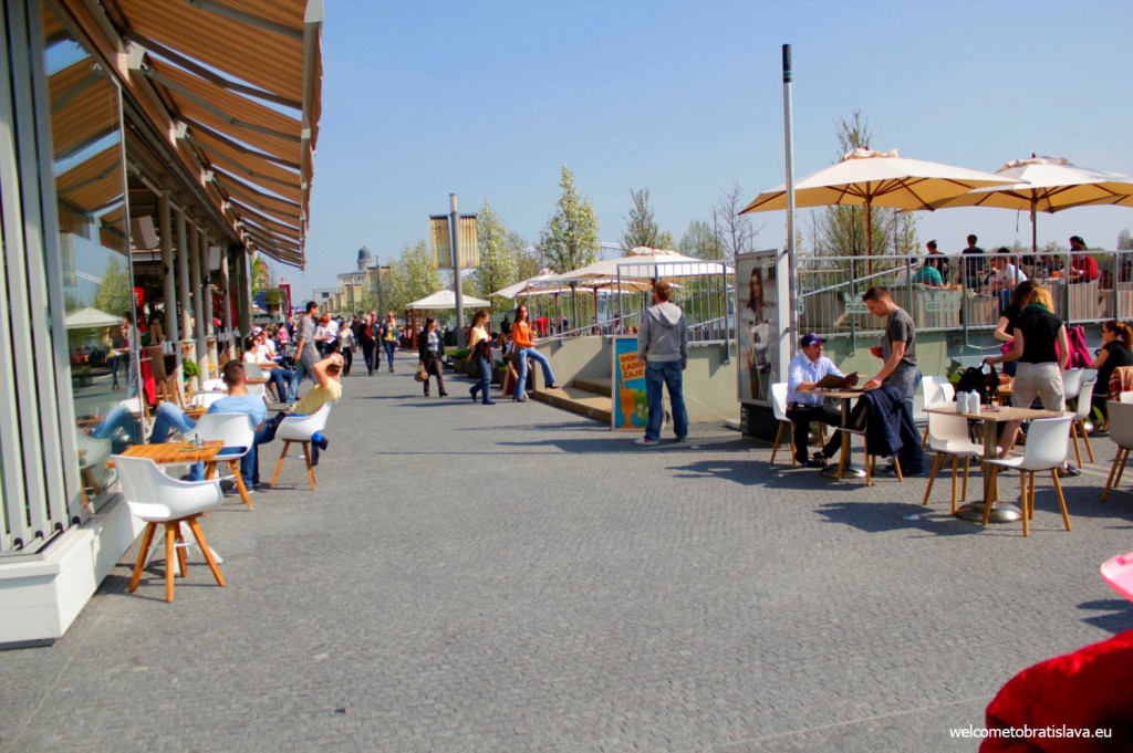 All the restaurants have terraces open in the summer