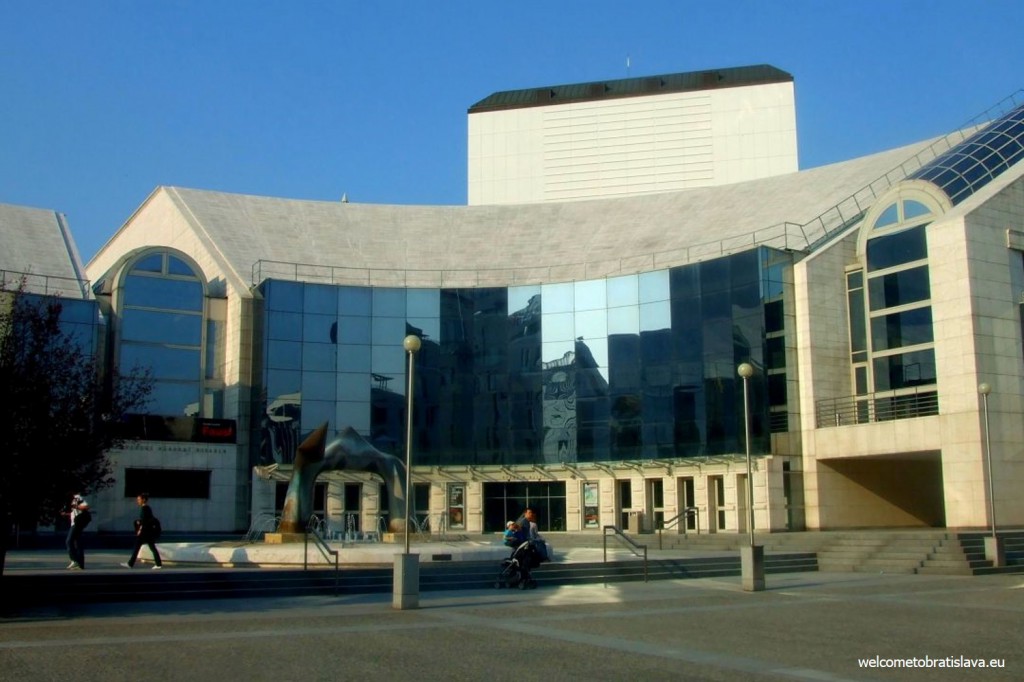 The building of the new Slovak National Theater is at this square, too