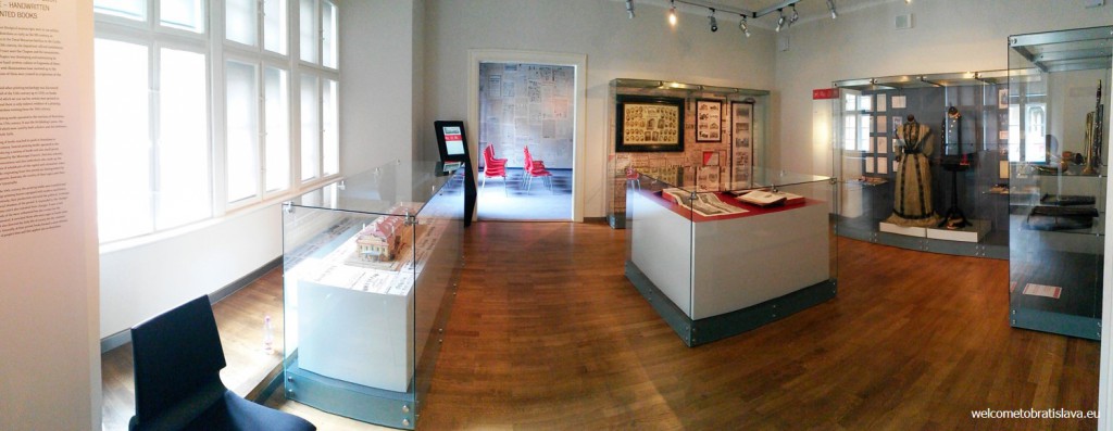 Historic documents and handwritten books are exposed here
