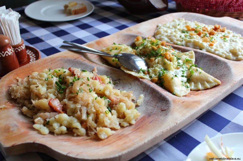 Selection of Slovak traditional meals