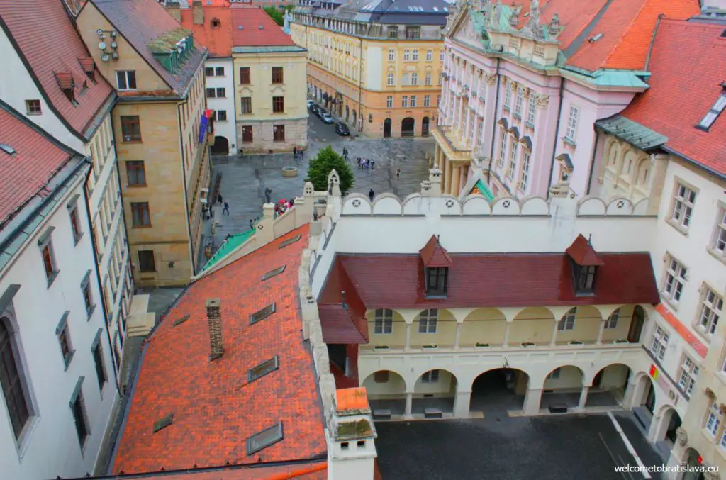 Colorful buildings in Bratislava