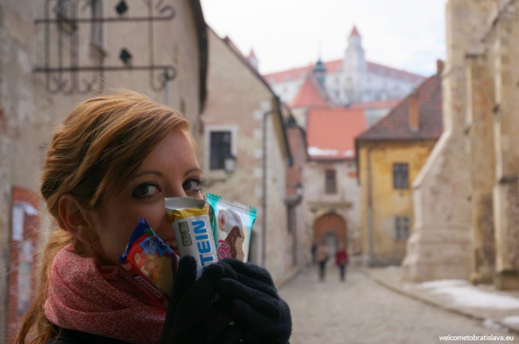 A Slovak protein bar, Horalka and Mila - some of our traditional crackers