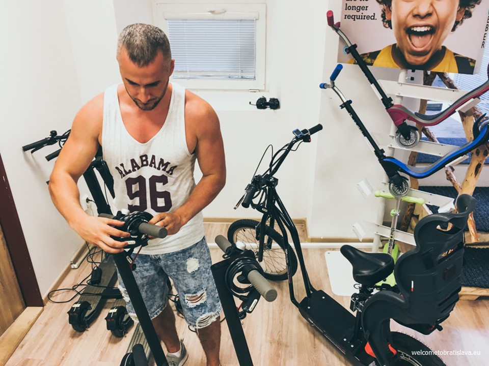 Renting electric scooters in Bratislava