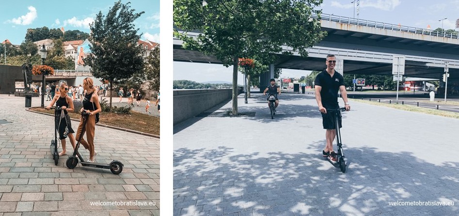 Renting electric scooters in Bratislava