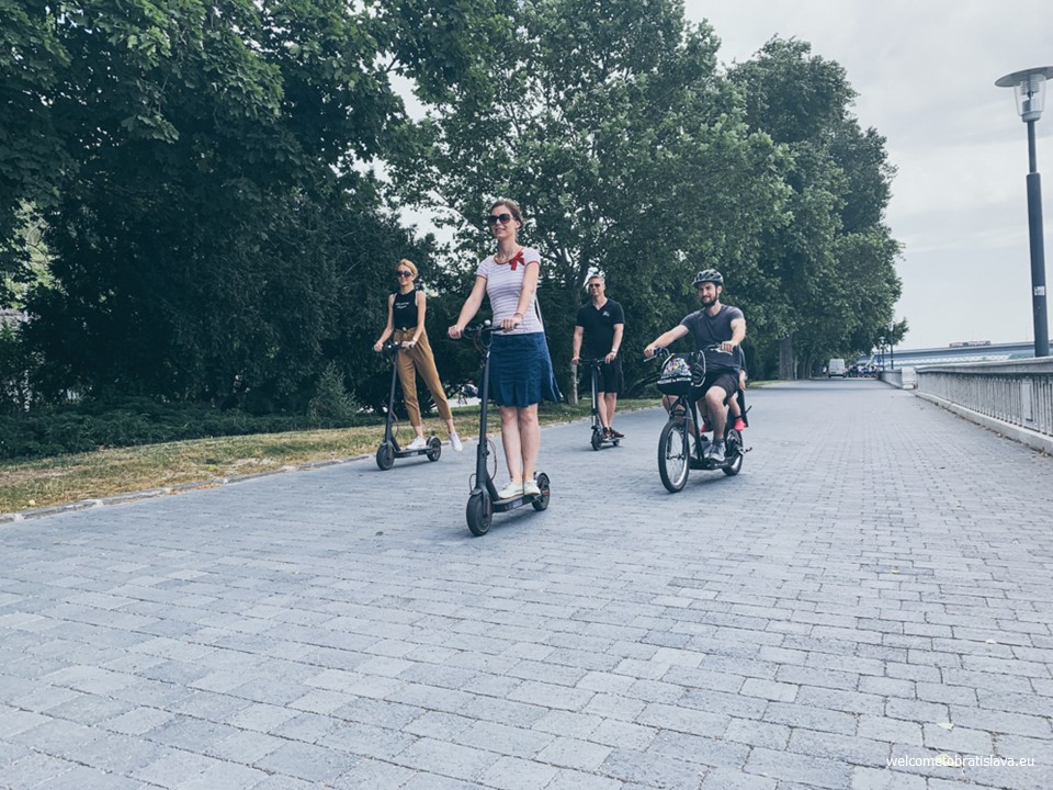 Renting electric scooters in Bratislava